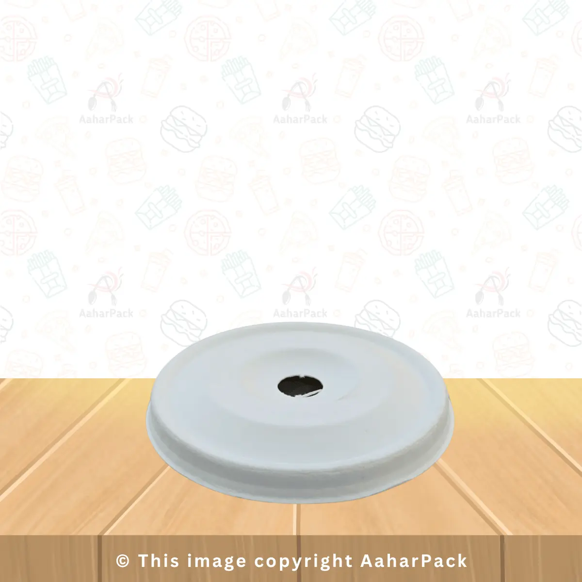 250 ML (8OZ) Single Wall White Paper Cup With Plastic Bagasse Flat Straw Cut Lid  Pack Of 1000 Pcs